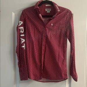 Ariat Burgundy Geometric Long Sleeve Shirt